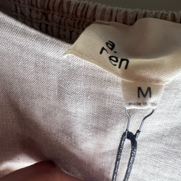 A.REN Candace 100% Linen Off White Maxi Dress - Picture 12 of 14